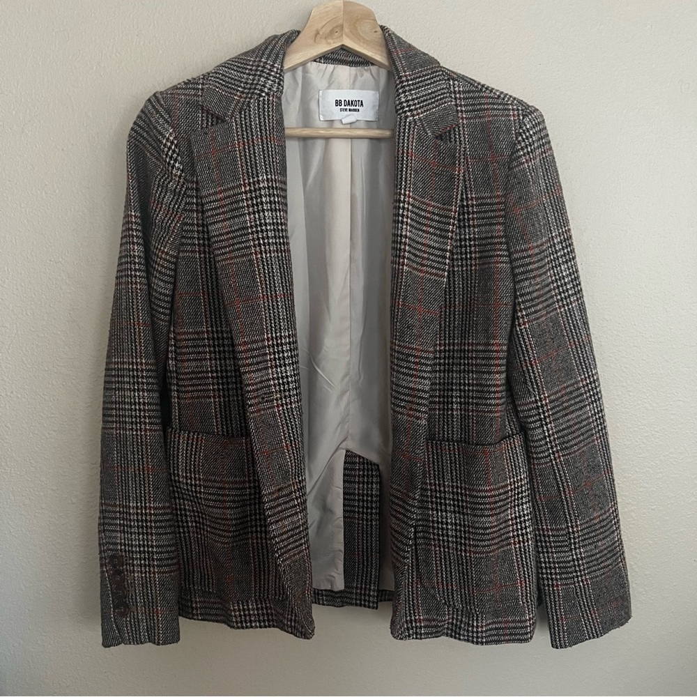 Steve Madden Plaid Blazer
